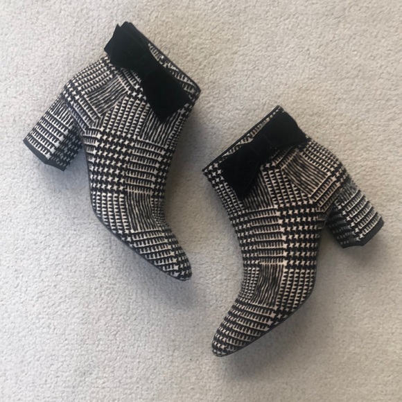 Kate Spade Holly Houndstooth Calf Hair Booties - Picture 1 of 16